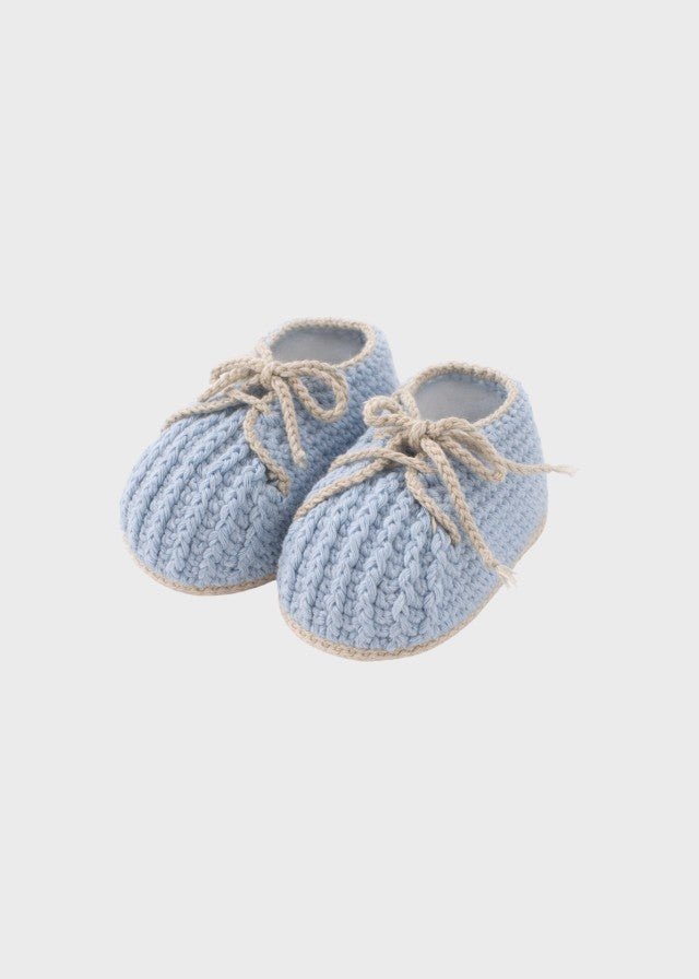 Babbucce Punto Vapore Azzurro ROBERTO/SC corredino e abbigliamento neonato | NANU' BABY