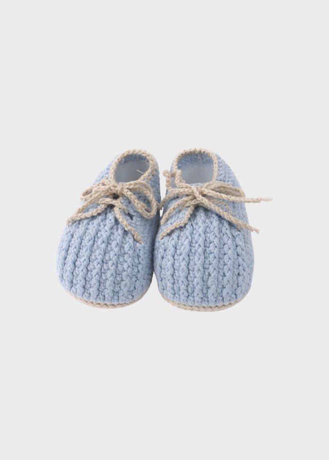 Babbucce Punto Vapore Azzurro ROBERTO/SC corredino e abbigliamento neonato | NANU' BABY