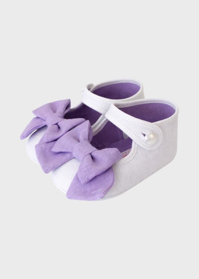 Ballerina Lino Fiocco Lilla SF4147/T268/L corredino e abbigliamento neonato | NANU' BABY