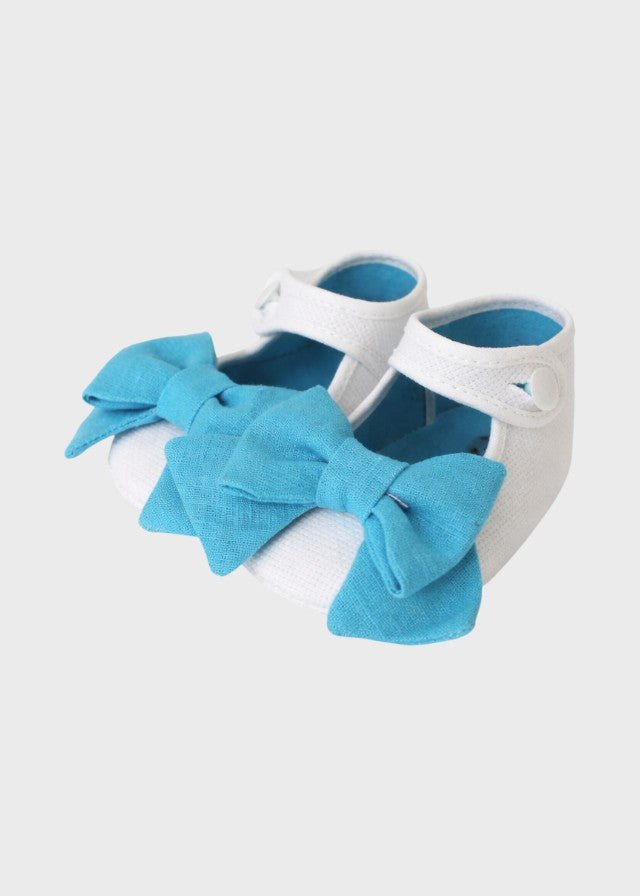 Ballerina Lino Fiocco Turchese SF4147/T268/T corredino e abbigliamento neonato | NANU' BABY