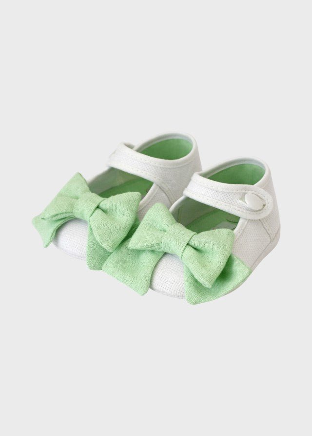 Ballerina Lino Fiocco Verde SF4147/T268/V corredino e abbigliamento neonato | NANU' BABY