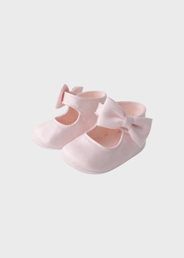 Ballerina Raso Fiocco Rosa SF4306/30 corredino e abbigliamento neonato | NANU' BABY