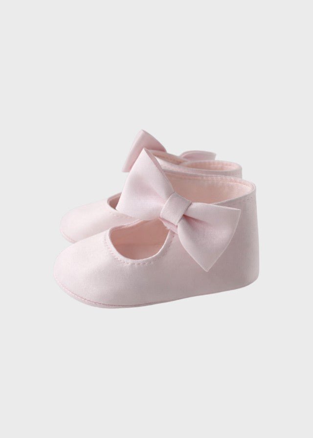 Ballerina Raso Fiocco Rosa SF4306/30 corredino e abbigliamento neonato | NANU' BABY