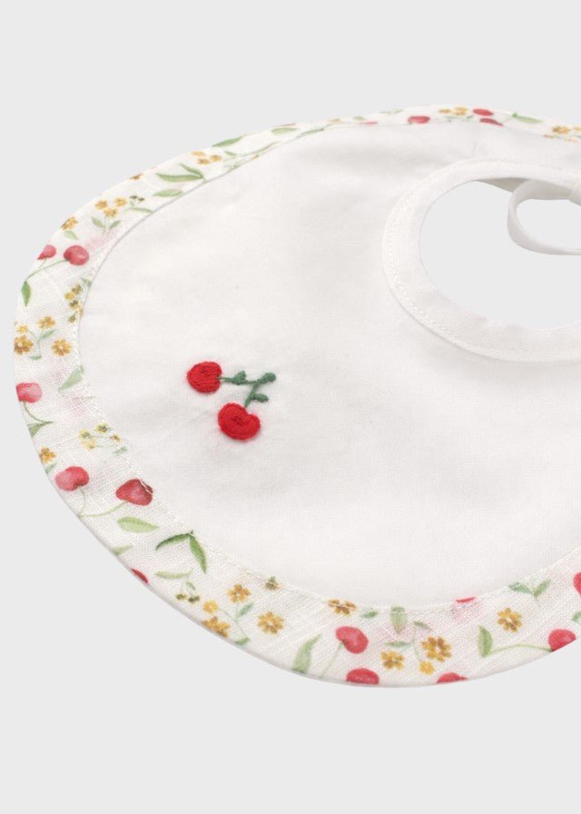 Bavetta Ciliegine Cotone Avorio CHERRY/BV corredino e abbigliamento neonato | NANU' BABY