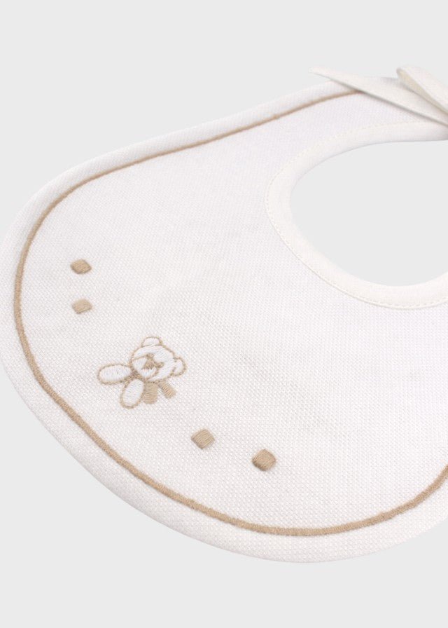 Bavetta Cotone Avorio Sabbia EK57BAV/A corredino e abbigliamento neonato | NANU' BABY