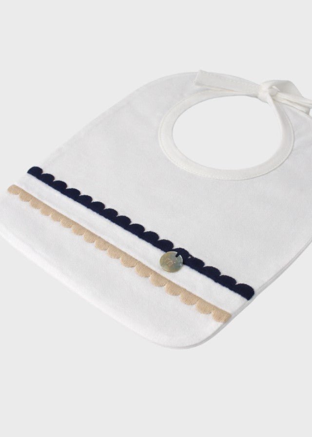 Bavetta Cotone Blu EK58BAV corredino e abbigliamento neonato | NANU' BABY