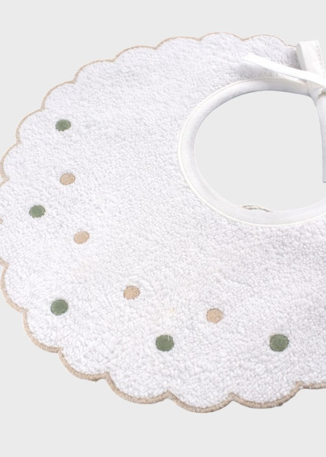 Bavetta Cotone Bordo Smerlato EK56BAV/V corredino e abbigliamento neonato | NANU' BABY