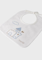 Bavetta Cotone Casetta Cielo EK55BAV corredino e abbigliamento neonato | NANU' BABY