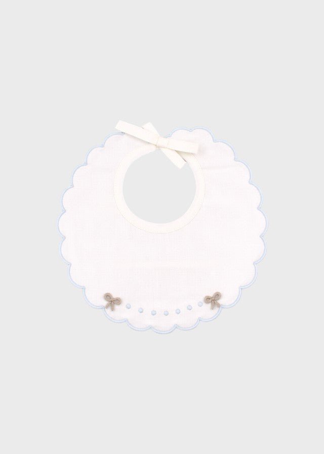 Bavetta Cotone Fiocchi Cielo EK65BAV/C corredino e abbigliamento neonato | NANU' BABY