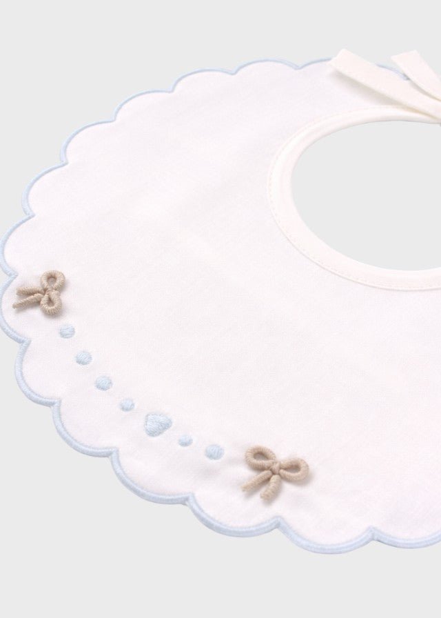 Bavetta Cotone Fiocchi Cielo EK65BAV/C corredino e abbigliamento neonato | NANU' BABY