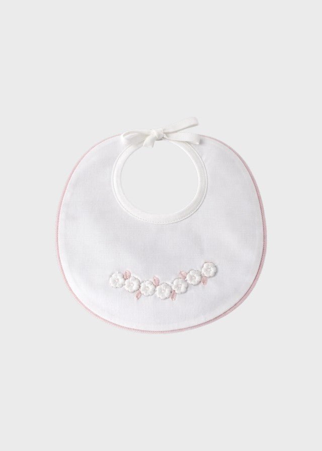 Bavetta Cotone Margherite Rosa EK24BAV/R corredino e abbigliamento neonato | NANU' BABY