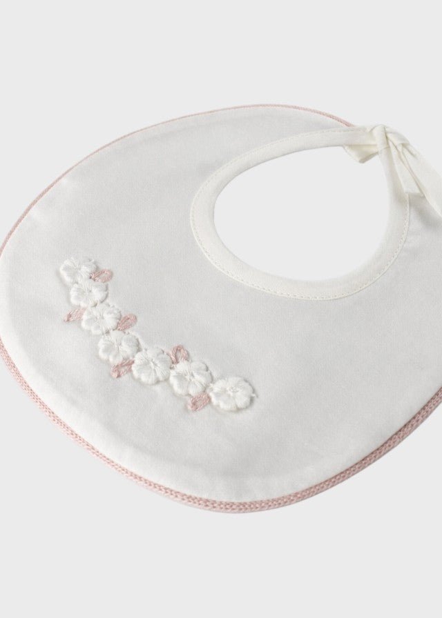 Bavetta Cotone Margherite Rosa EK24BAV/R corredino e abbigliamento neonato | NANU' BABY