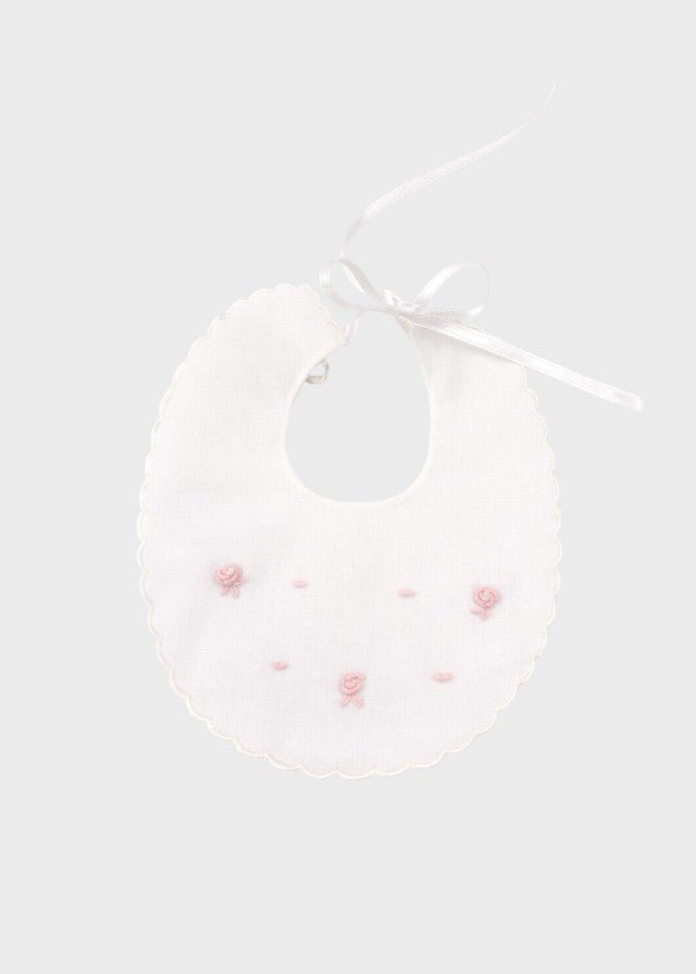 Bavetta Cotone Roselline Rosa MARCO/BV corredino e abbigliamento neonato | NANU' BABY