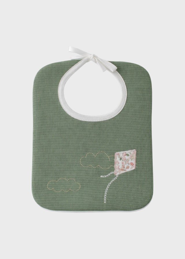 Bavetta Cotone Verde Oliva EK54BAVF/V corredino e abbigliamento neonato | NANU' BABY