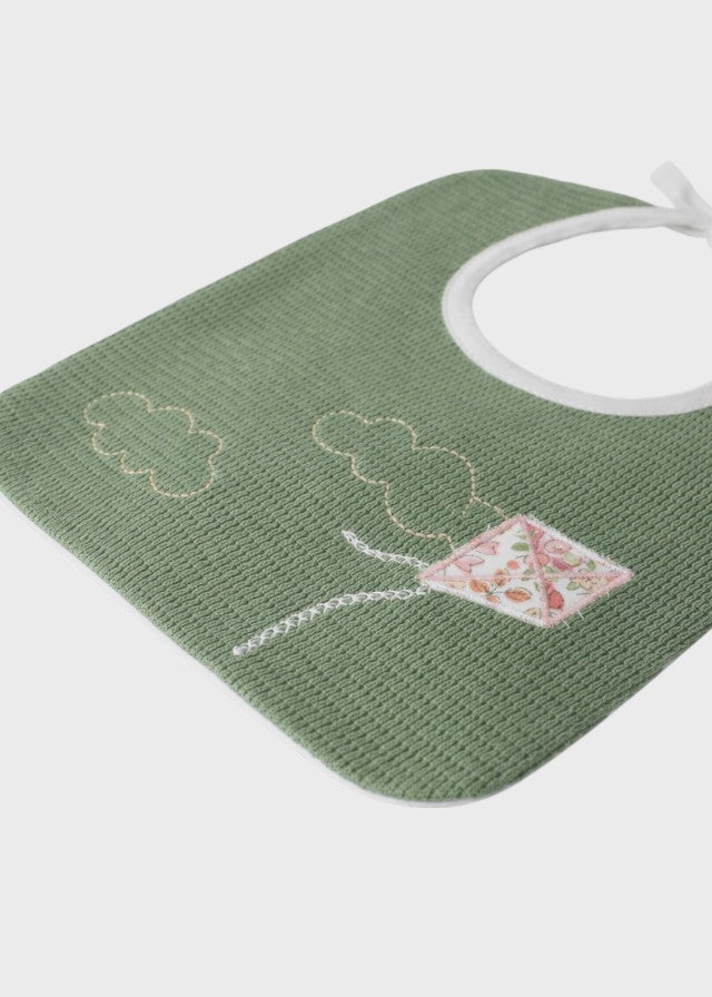 Bavetta Cotone Verde Oliva EK54BAVF/V corredino e abbigliamento neonato | NANU' BABY