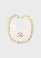 Bavetta Fiorellini Cotone Avorio PROVENZA/BV corredino e abbigliamento neonato | NANU' BABY