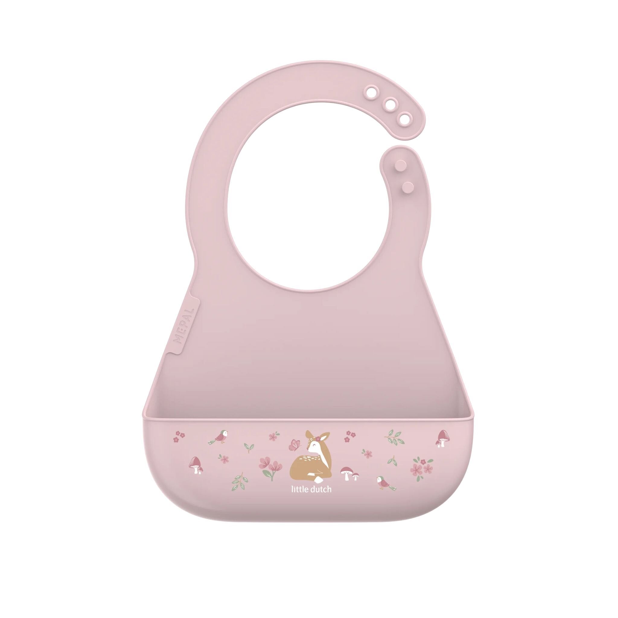 Bavetta in silicone Rosa 108034565406 corredino e abbigliamento neonato | NANU' BABY