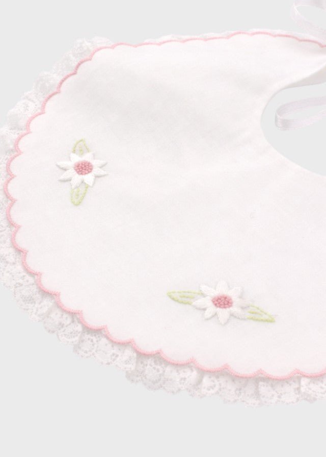 Bavetta Margherite Applicate Rosa ZULEYA/BAV - R corredino e abbigliamento neonato | NANU' BABY