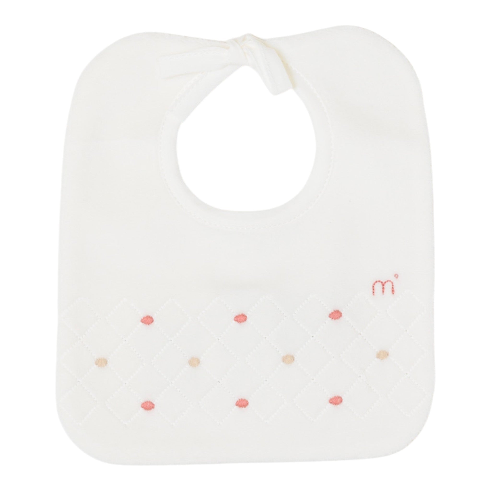 Bavetta Neonata Cotone 100% Vaniglia IN71BAV/R corredino e abbigliamento neonato | NANU' BABY
