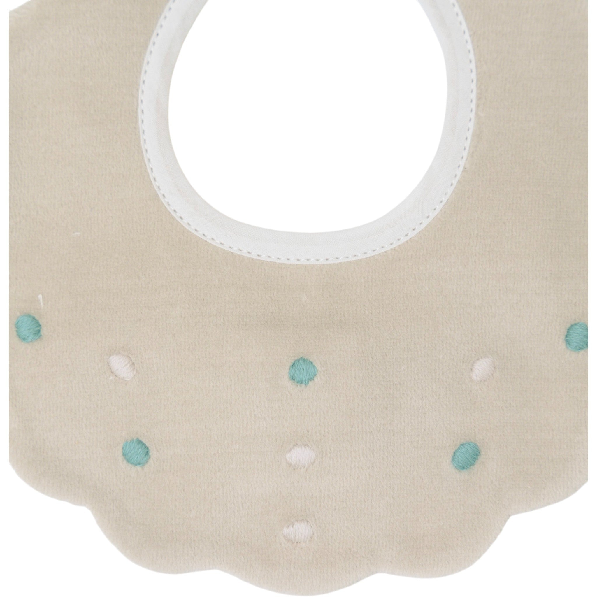 Bavetta Neonata Cotone 100% Vaniglia Verde IN23BAV/V corredino e abbigliamento neonato | NANU' BABY
