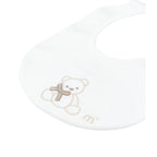 Bavetta Neonato Cotone 100% Vaniglia Ricamo Orsetto IN54BAV corredino e abbigliamento neonato | NANU' BABY