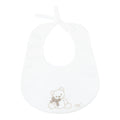 Bavetta Neonato Cotone 100% Vaniglia Ricamo Orsetto IN54BAV corredino e abbigliamento neonato | NANU' BABY