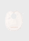 Bavetta Punto Vapore Bianco FEDERICA/BV corredino e abbigliamento neonato | NANU' BABY