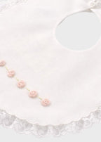 Bavetta Punto Vapore Bianco FEDERICA/BV corredino e abbigliamento neonato | NANU' BABY