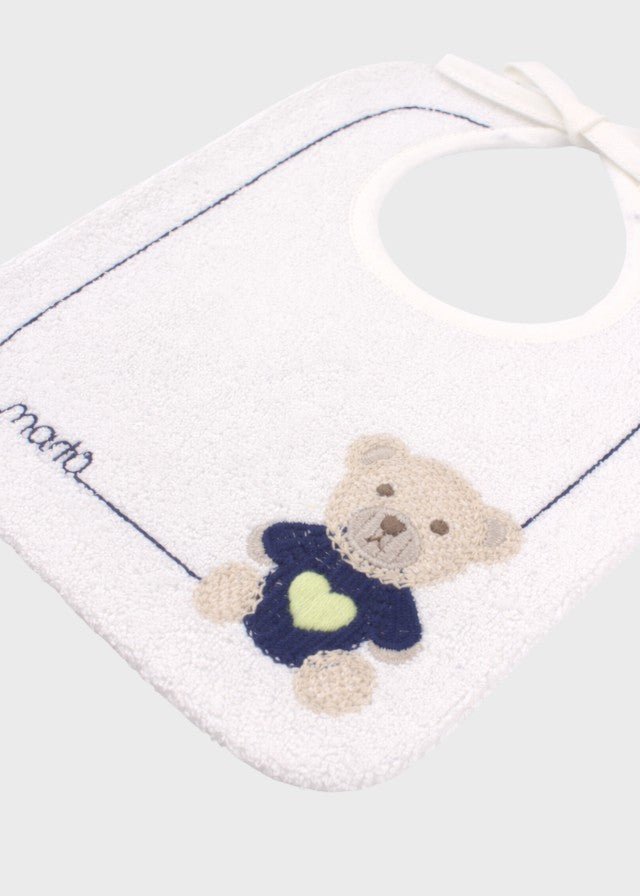 Bavetta Teddy Blu Sabbia EK60BAV corredino e abbigliamento neonato | NANU' BABY