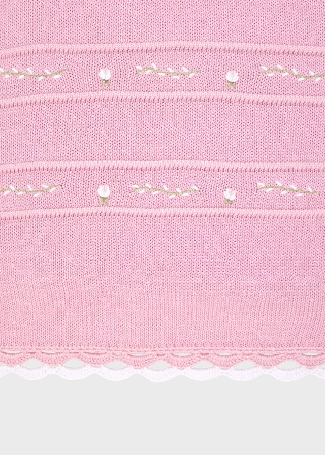 Coperta Fiori Ricamati Rosa SOFIA/CO