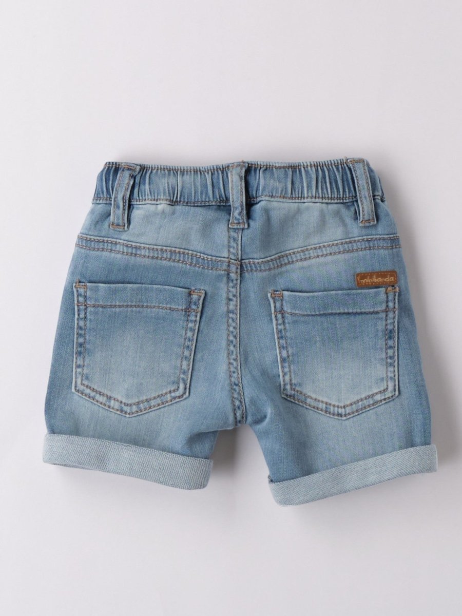 Bermuda Cotone Denim Jeans 3B625/7300 corredino e abbigliamento neonato | NANU' BABY
