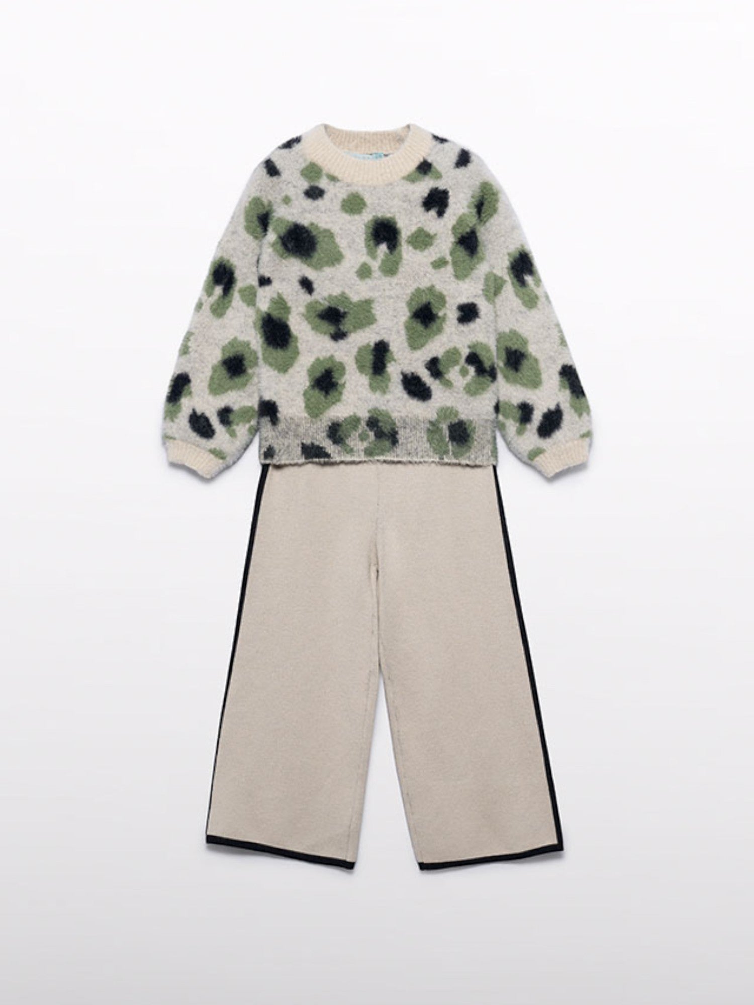 Compl. pantalone leopardo pel Bimba Nero 5733/1 -  NANU' BABY
