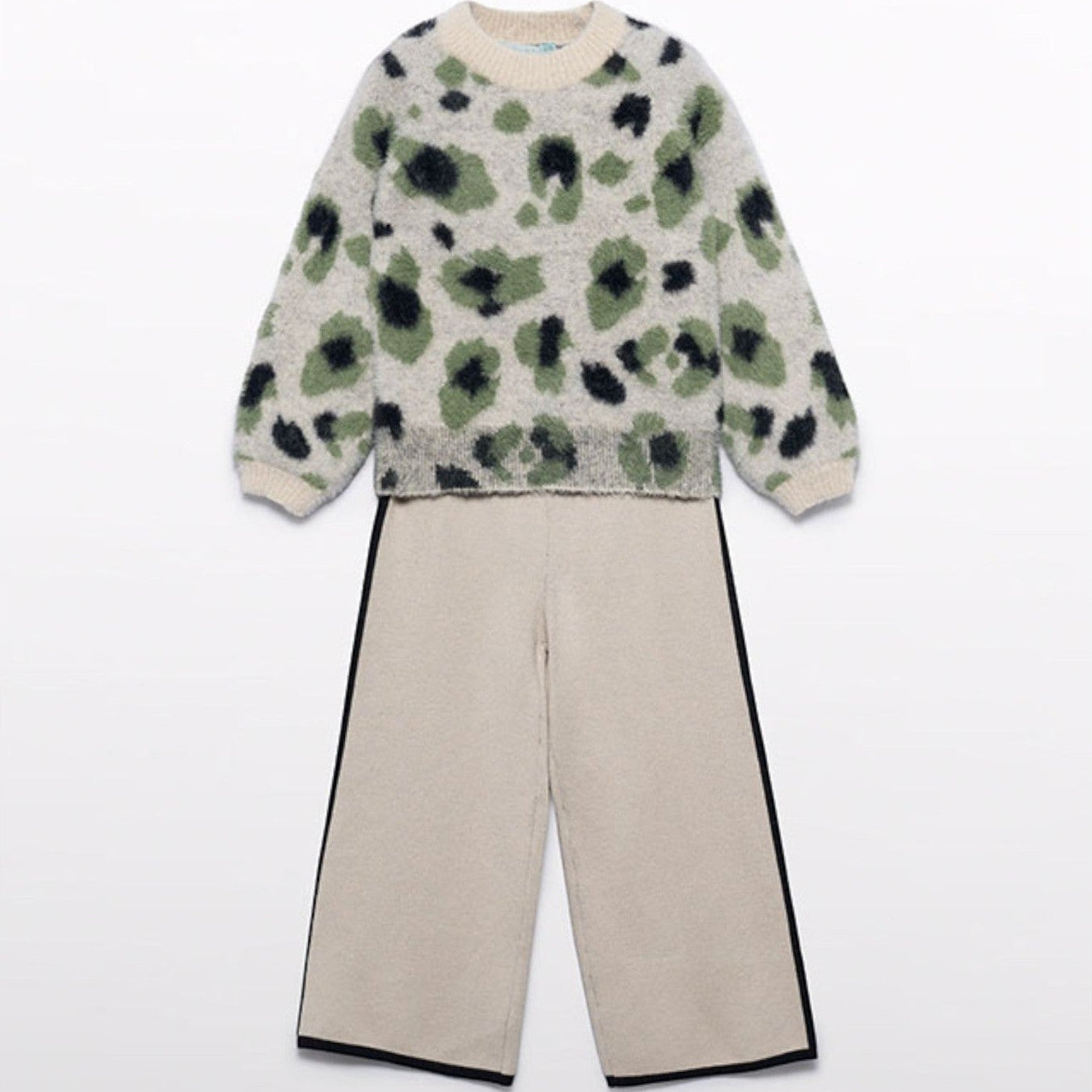 Compl. pantalone leopardo pel Bimba Nero 5733/1 -  NANU' BABY