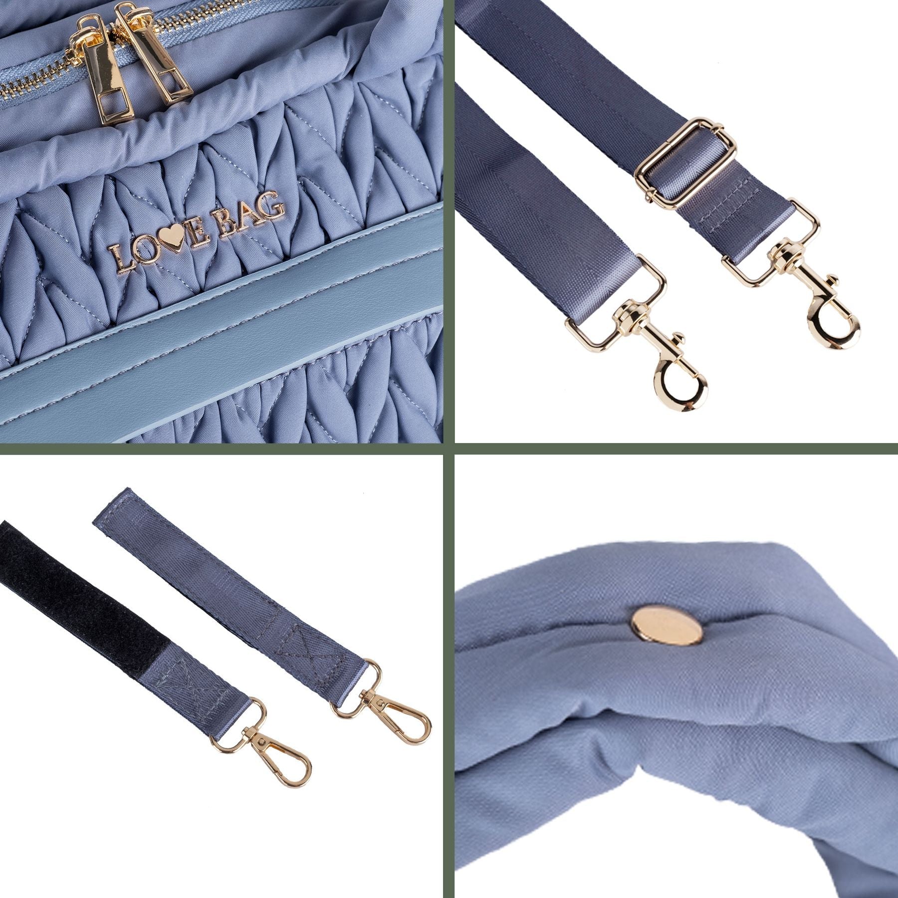 Borsa Weekend XL Cielo Carta da Zucchero LOVE BAG - NANÙ BABY corredino e abbigliamento neonato | NANU' BABY