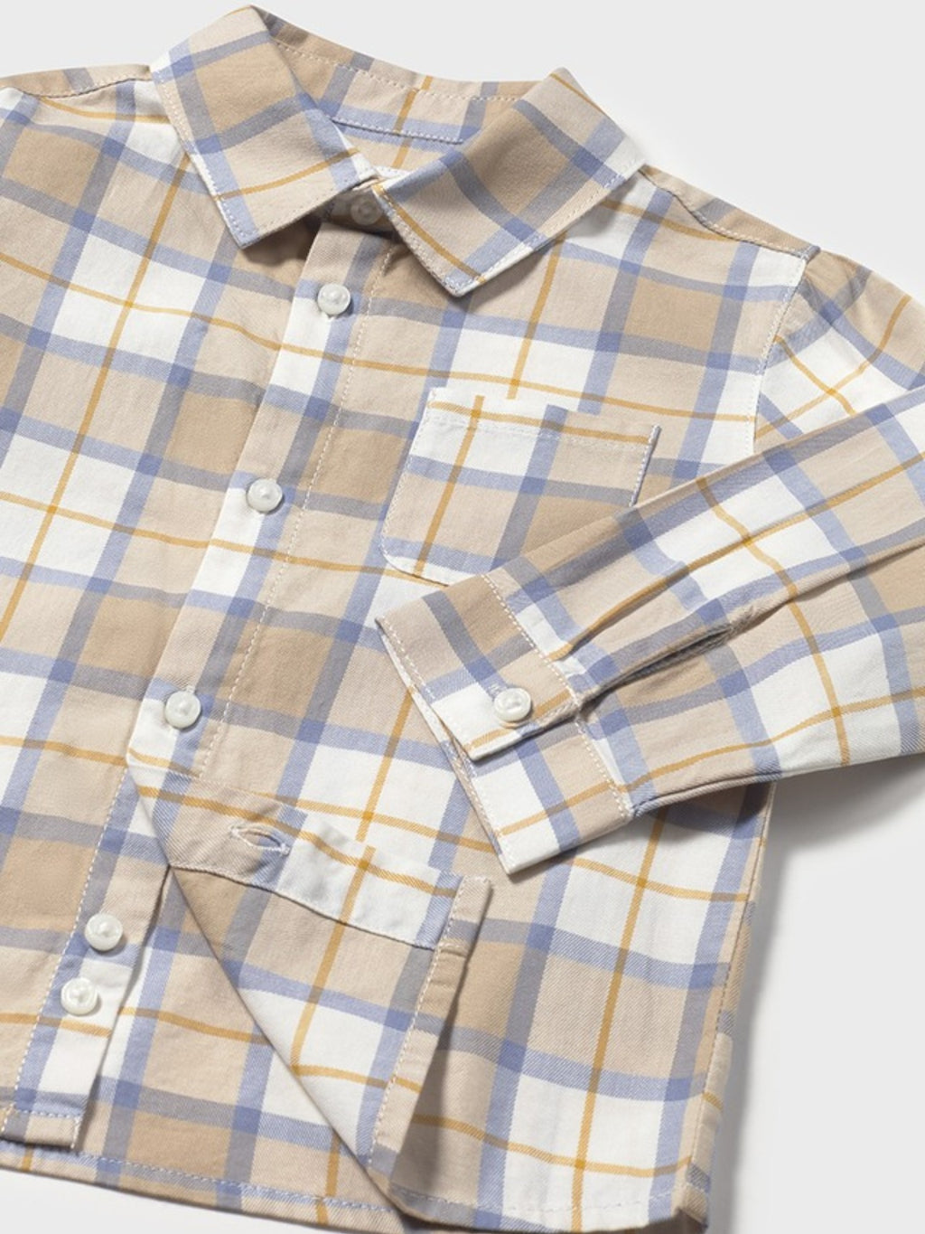 Camicia m/l quadri Bimbo Beige 2109/92