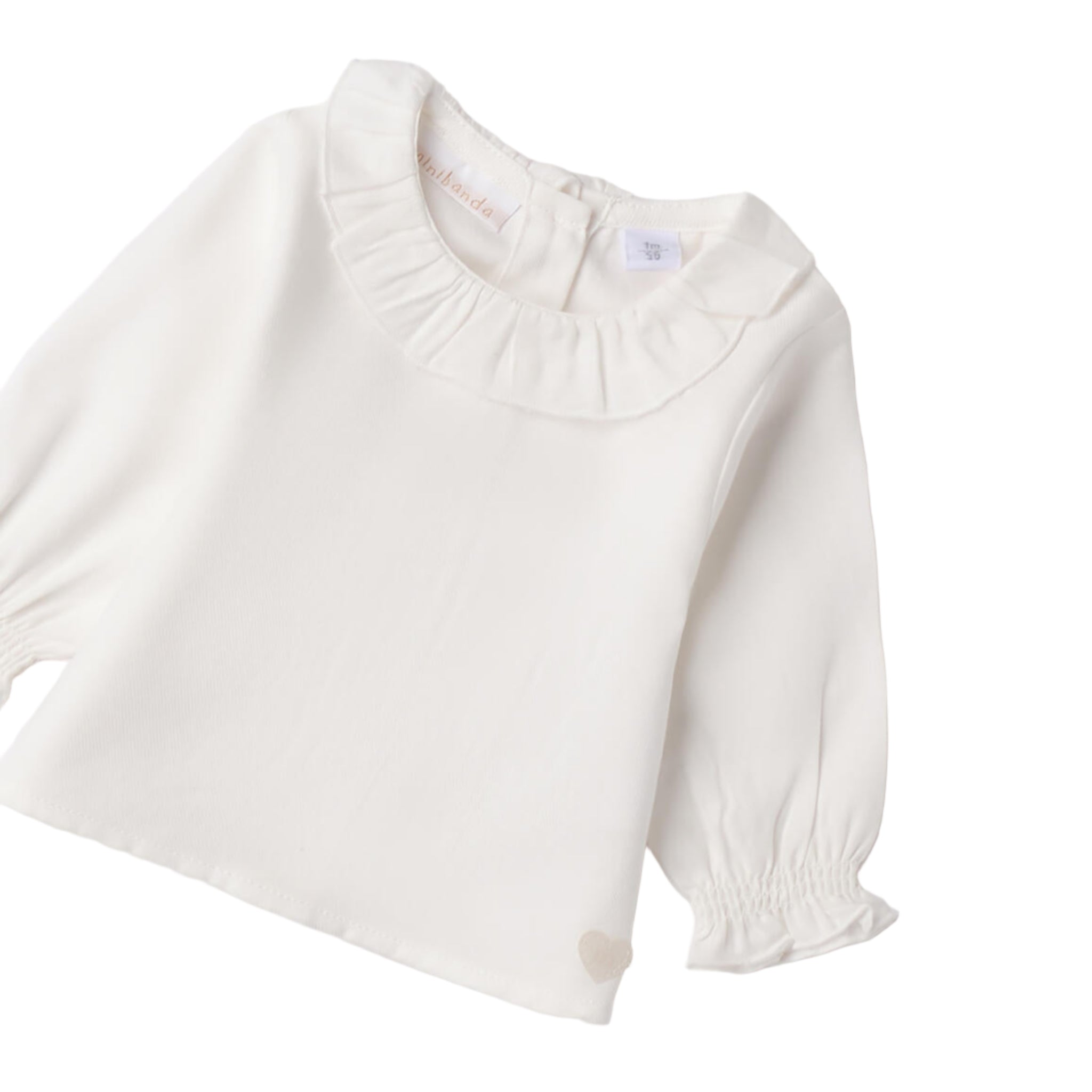 Camicia Neonata Twill Cotone Ruches 3F700/112