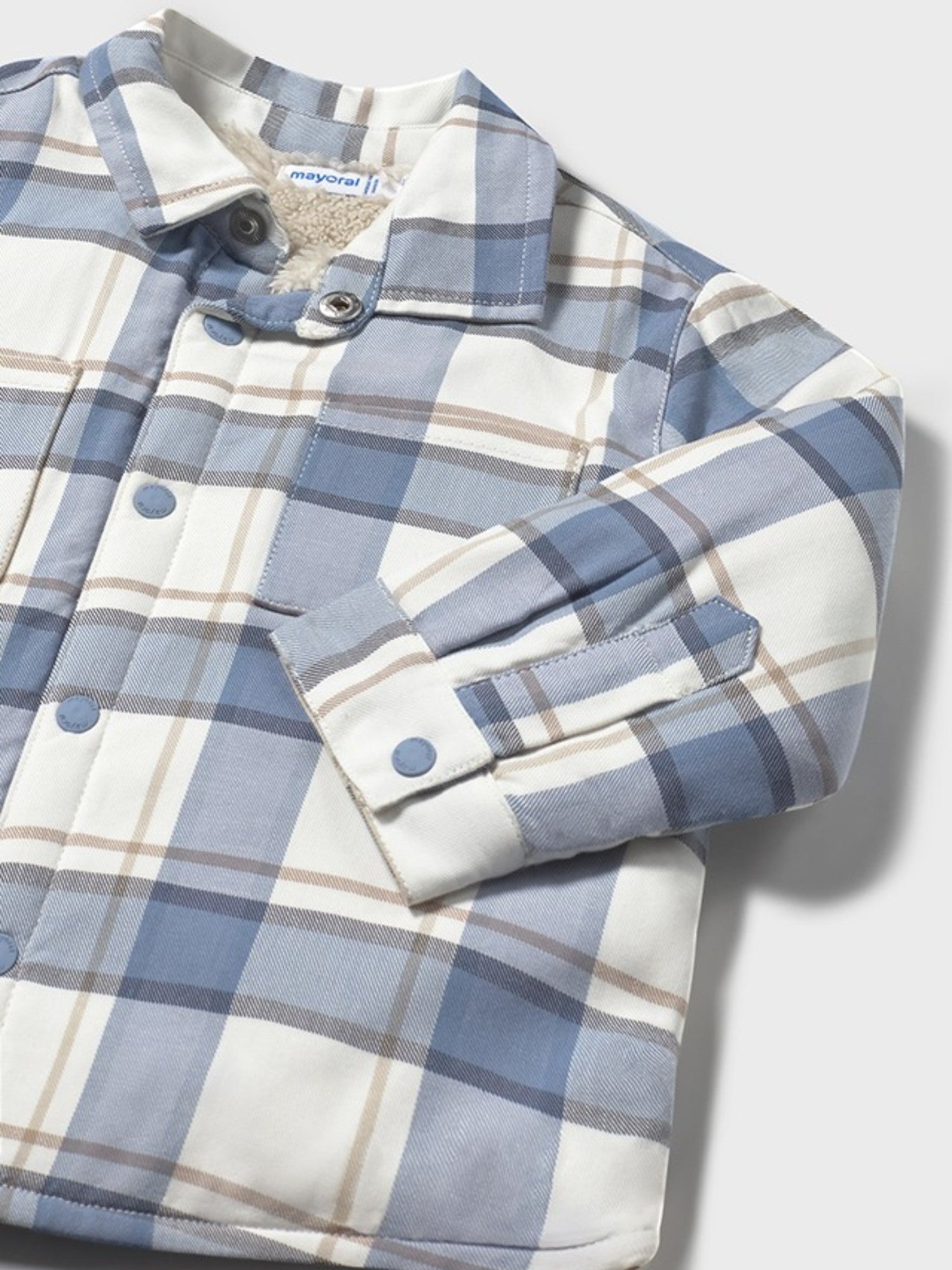 Camicia quadri foderato Bimbo AZZURRO 2104/84 corredino e abbigliamento neonato | NANU' BABY