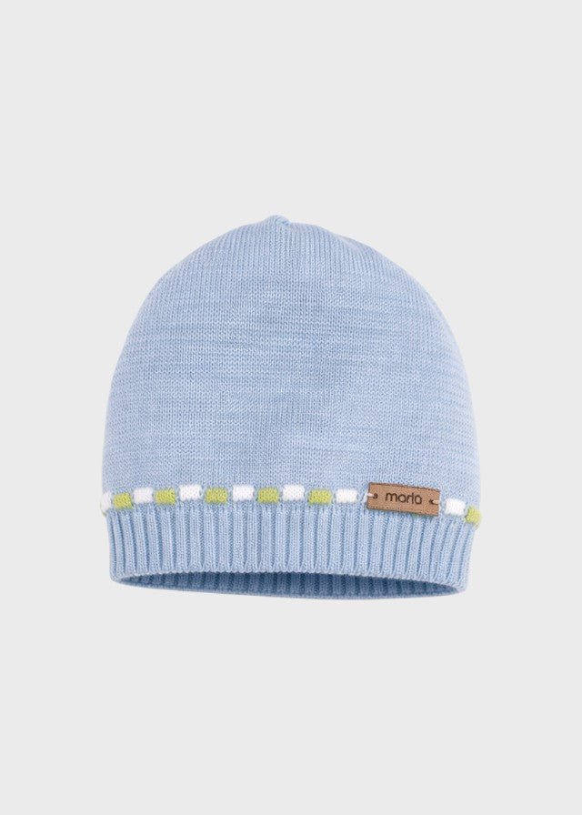 Cappellino Cotone Pois Nocciolina Cielo EK5671 corredino e abbigliamento neonato | NANU' BABY