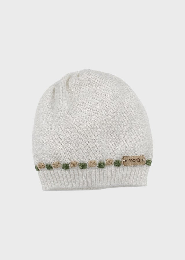 Cappellino Pois Nocciolina Verde EK5671V corredino e abbigliamento neonato | NANU' BABY