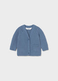 Cardigan Cotone Tricot Blu 1306/34 corredino e abbigliamento neonato | NANU' BABY