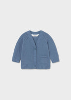 Cardigan Cotone Tricot Blu 1306/34 corredino e abbigliamento neonato | NANU' BABY