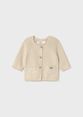 Cardigan Filo Cotone Beige 1307/BE corredino e abbigliamento neonato | NANU' BABY