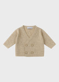 Cardigan Maglia Beige Incrociato ECA007I/B corredino e abbigliamento neonato | NANU' BABY