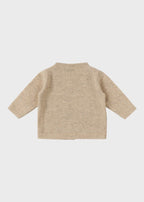 Cardigan Maglia Beige Incrociato ECA007I/B corredino e abbigliamento neonato | NANU' BABY