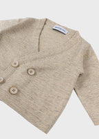 Cardigan Maglia Beige Incrociato ECA007I/B corredino e abbigliamento neonato | NANU' BABY