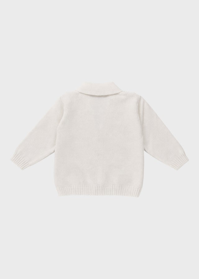 Cardigan Maglia Bottoni Bianco corredino e abbigliamento neonato | NANU' BABY