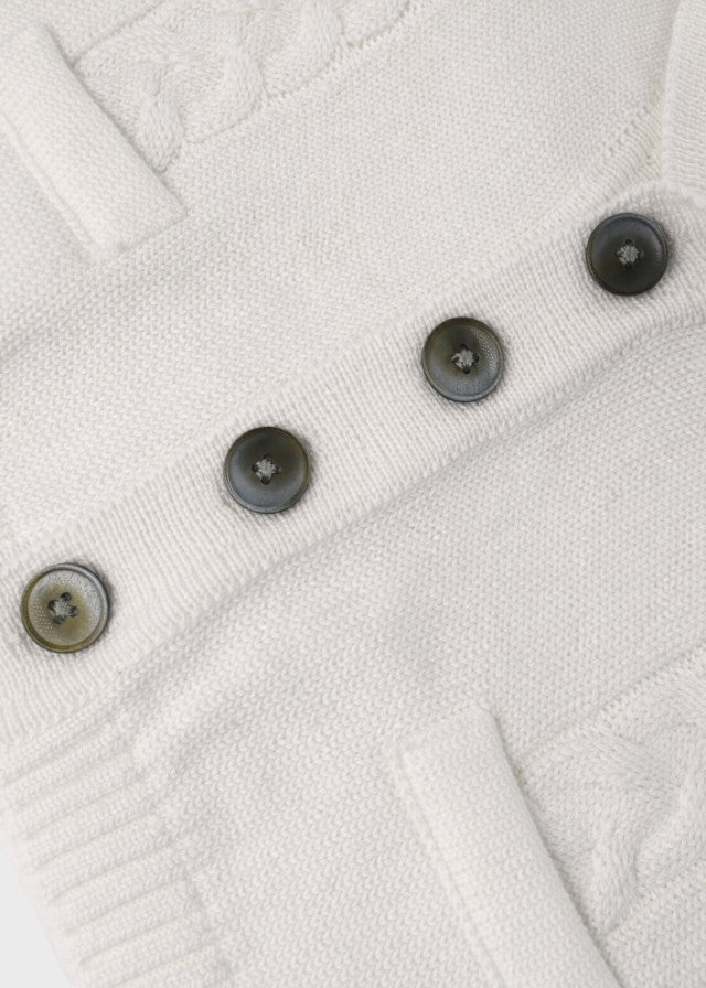 Cardigan Maglia Bottoni Bianco corredino e abbigliamento neonato | NANU' BABY