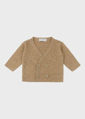 Cardigan Maglia Marrone Incrociato ECA007I/M corredino e abbigliamento neonato | NANU' BABY