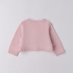 Pink Cotton and Wool Knit Cardigan for Girls 3F703/2714