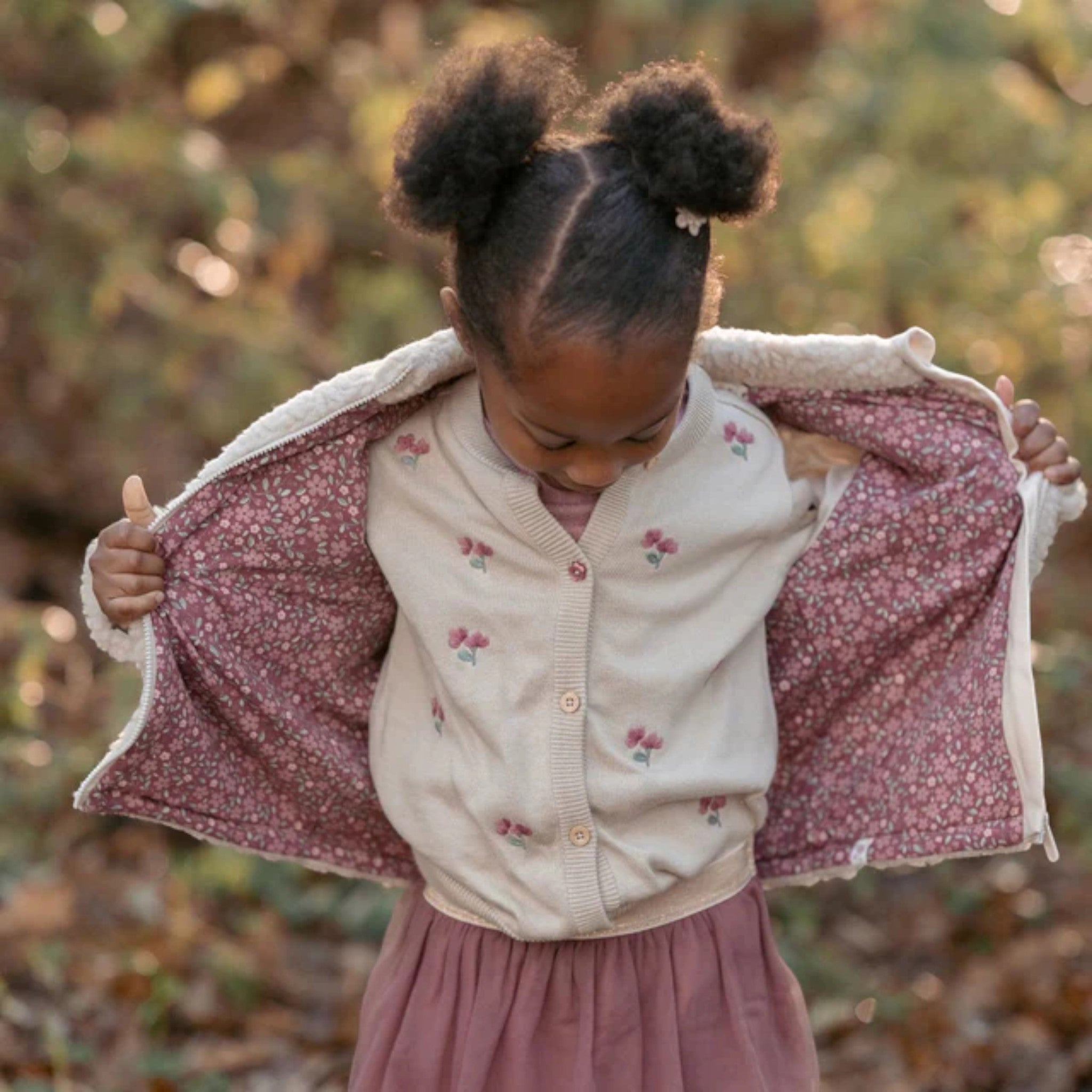 Teddy Jacket - Fairy Garden Baby Girl Ivory CL25092043